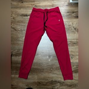 Red joggers